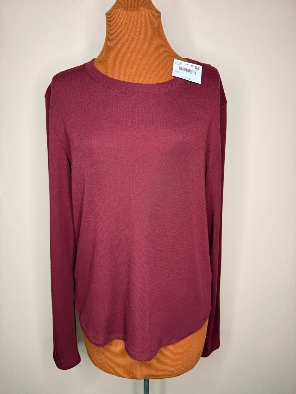 NWT American Eagle Burgundy Knit Long Sleeve Shirt Size XL